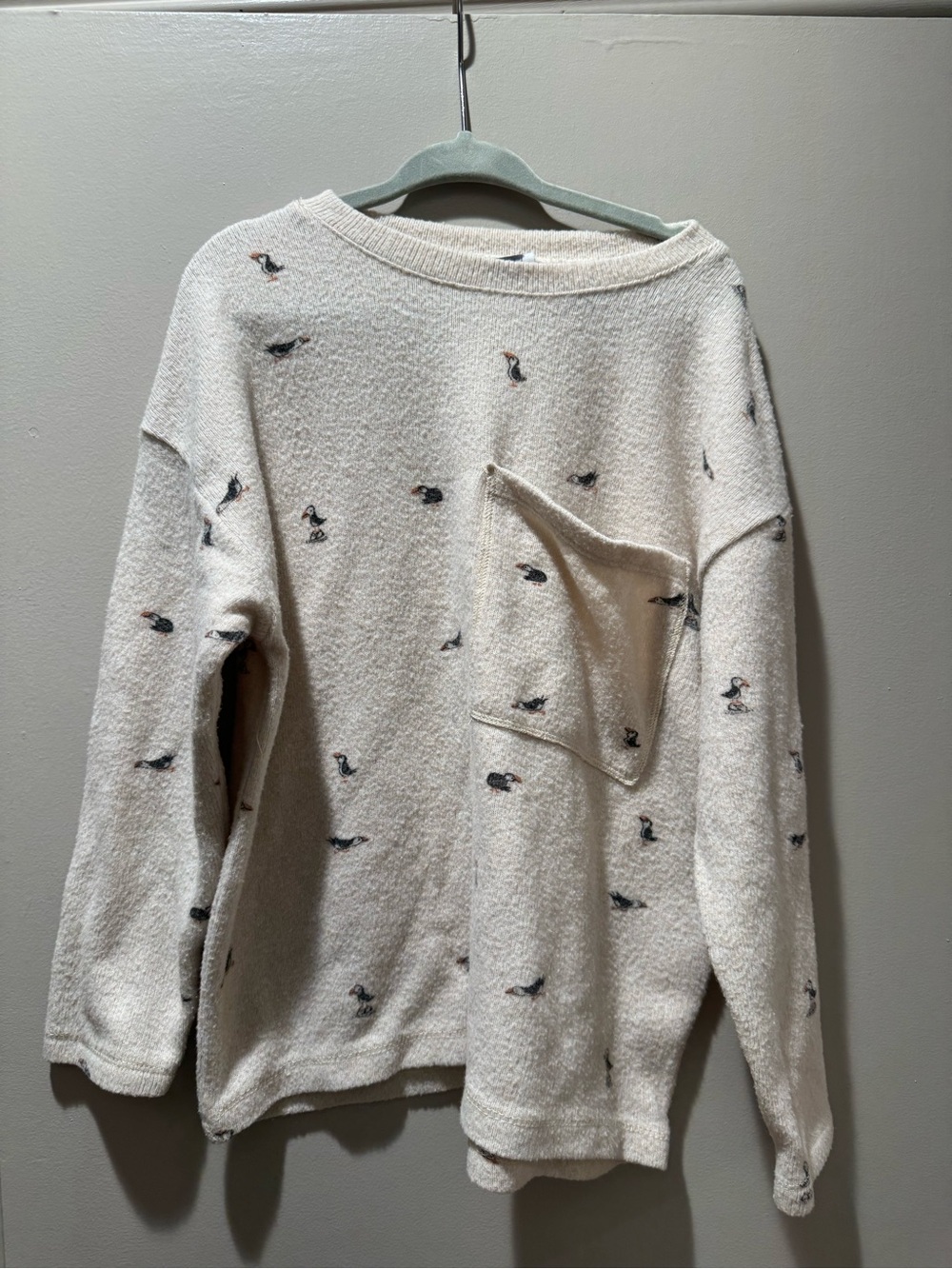Zara Boys Cream Puffin Sweater